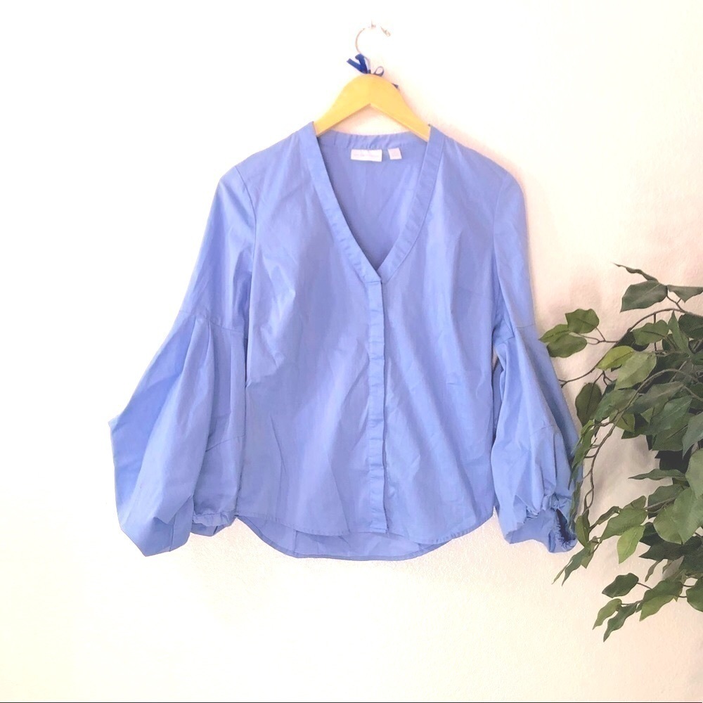 New York & Company Puffy Sleeve Blouse